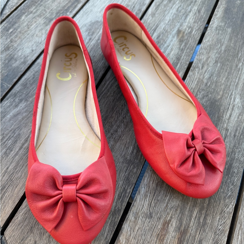 Circus by Sam Edelman Red Ballet Flats with Bow